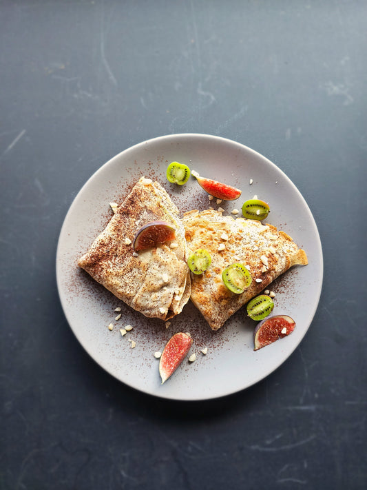 Lietiniai blyneliai su MACADELLA ir bananais